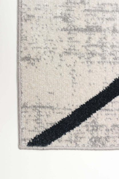 Tapis Damali ivoire/bleu lavable en machine - 3'0 x 5'0|Carpette Damali ivoire et bleue lavable à la machine - 3 pi 0 po x 5 pi 0 po|D86FFQBJ