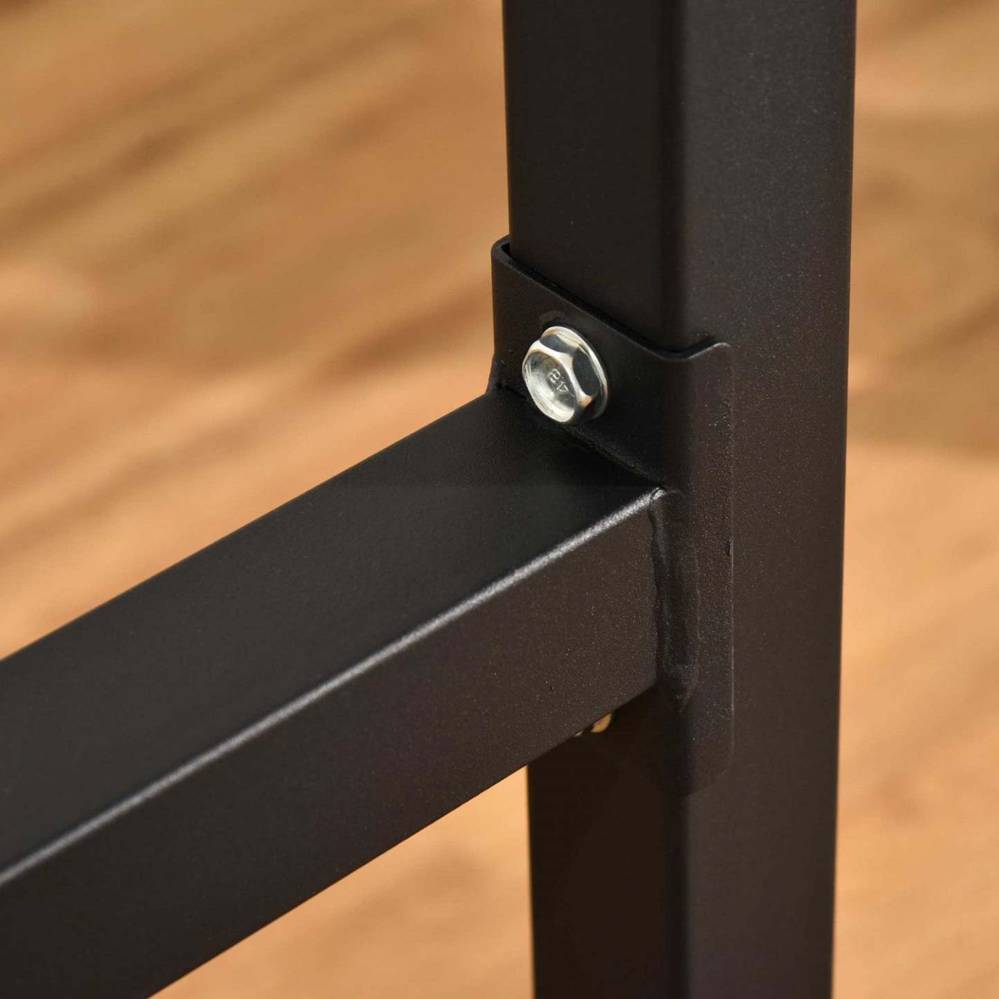 Station de dips Soozier avec poignées rembourrées, barre de dips multifonctionnelle, noire