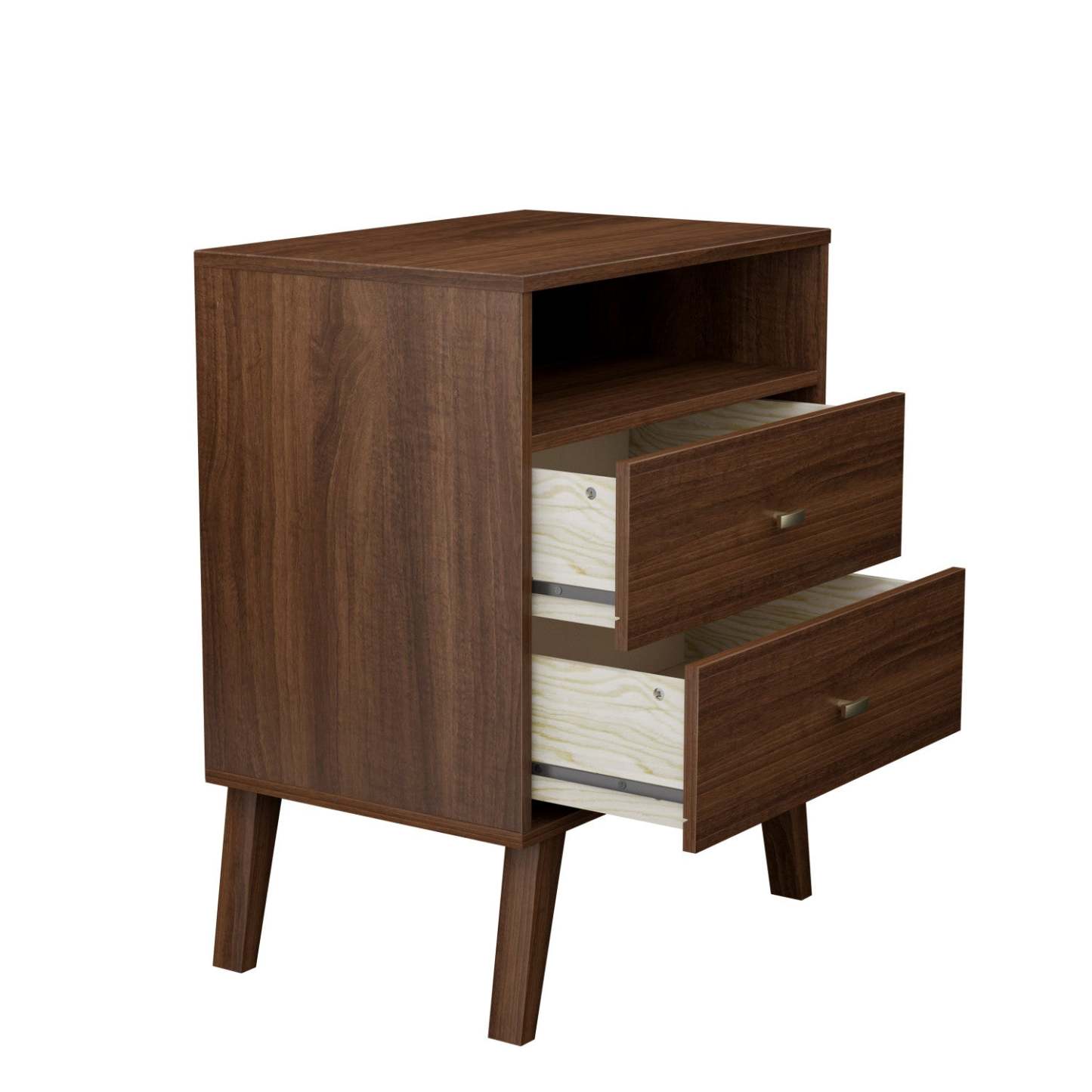 Milo 2-Drawer Tall Nightstand - Cherry|Table de nuit haute Milo à 2 tiroirs - cerisier