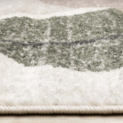 Tapis géométrique Marley Green Yellow Taupe - 7'10 x 10'6|Carpette Marley verte, jaune et taupe à motif géométrique - 7 pi 10 po x 10 pi 6 po