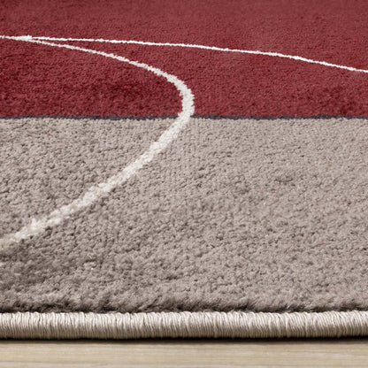 Carpette Charlotte à motif géométrique abstrait - 6 pi 7 po x 9 pi 6 po