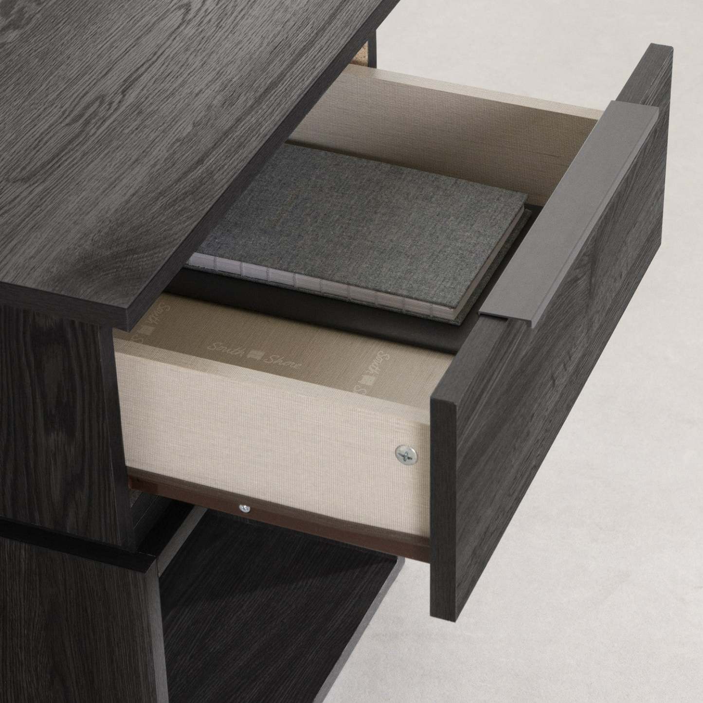 Hourra 1-Drawer Nightstand - Chêne gris|Table de nuit Hourra à 1 tiroir - chêne gris