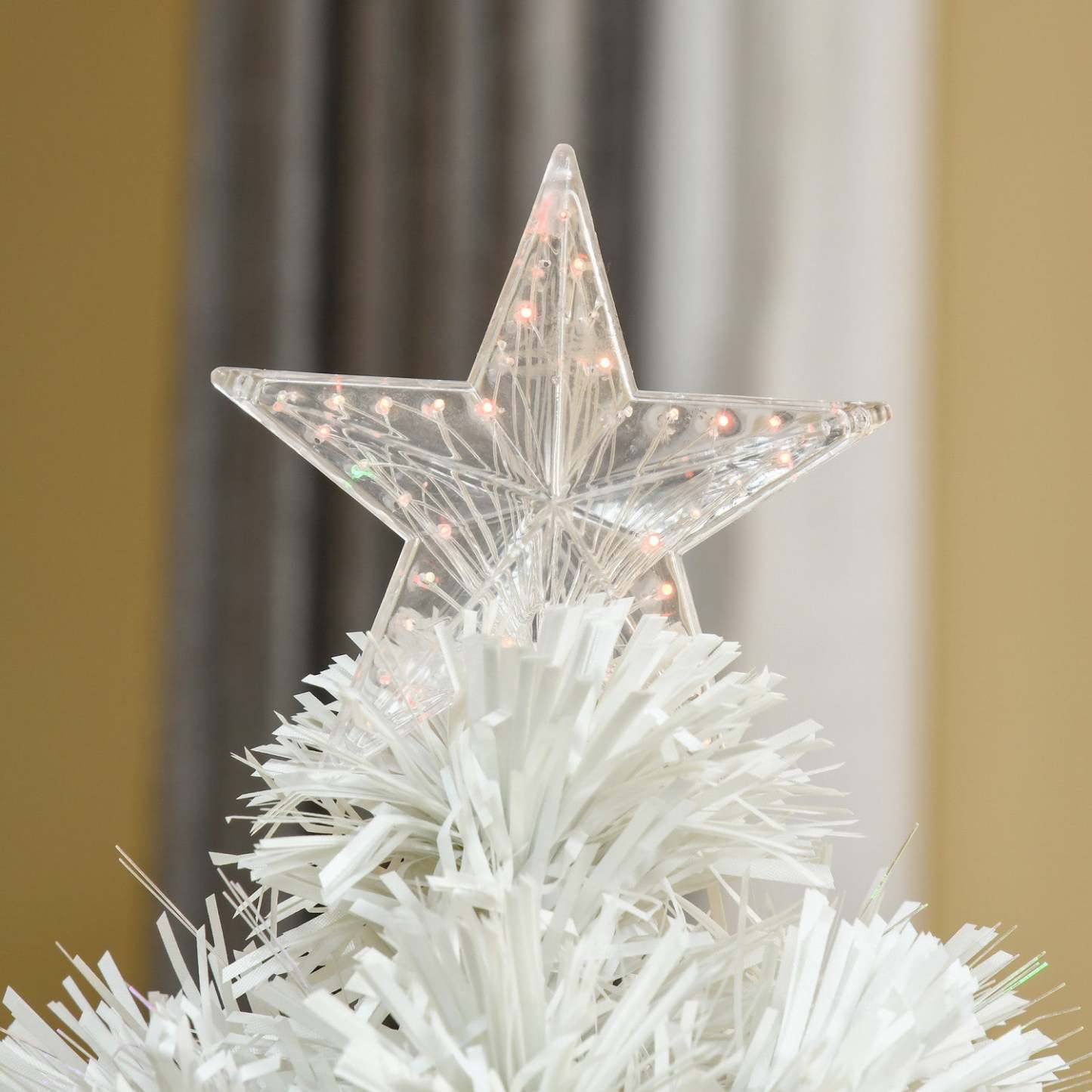 Homcom Arbre De Noël De Table Artificiel Pré-éclairé De 2,5 Pieds Avec Fibre Optique Et 85 Embouts|Homcom Arbre De Noël De Table Artificiel Pré-éclairé De 2,5 Pieds Avec Fibre Optique Et 85 Embouts