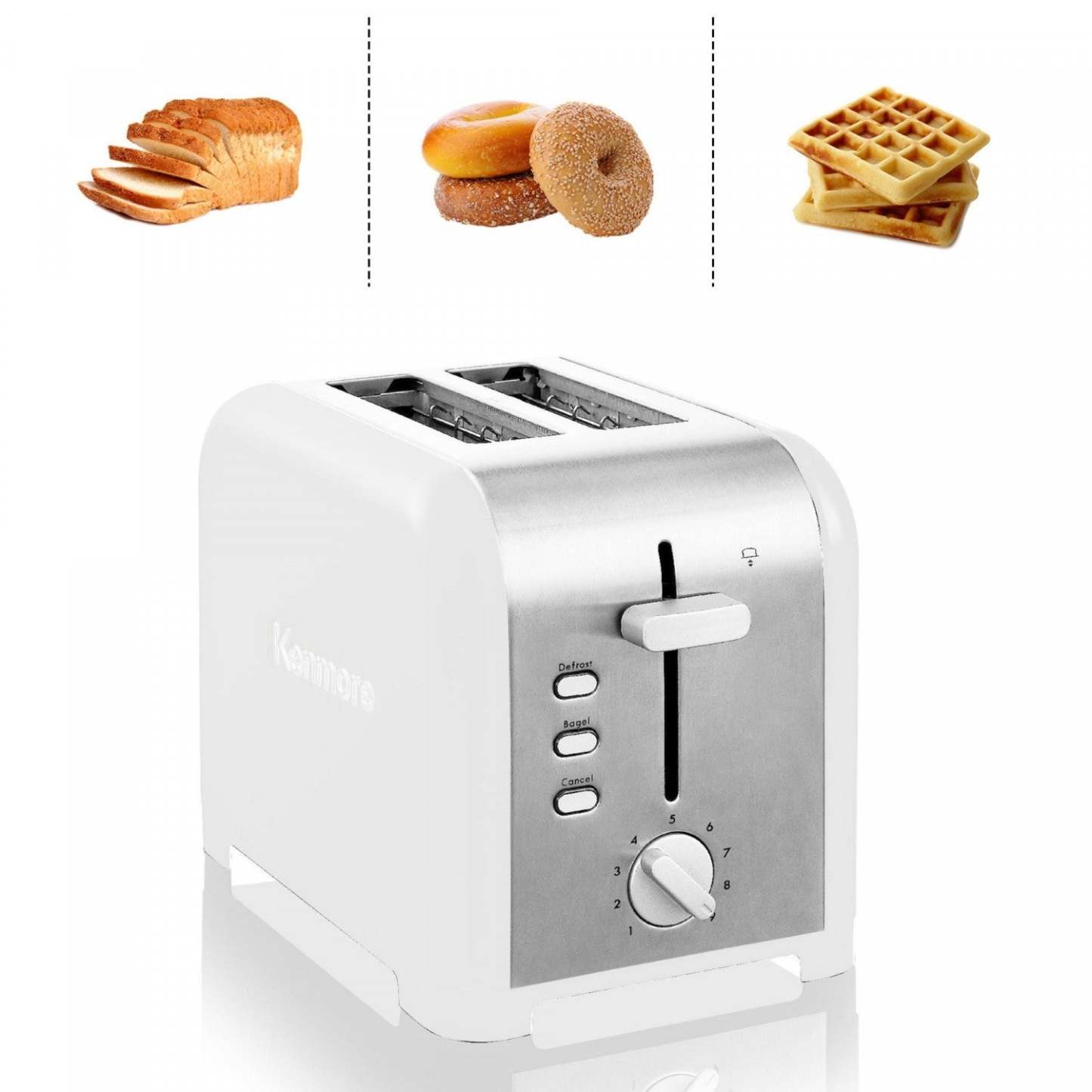 Kenmore 2-Slice Toaster White - KKTS2SW|Grille-pain Kenmore blanc à 2 tranches - KKTS2SW