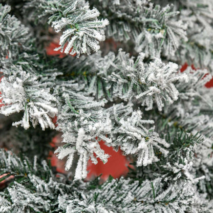 Homcom Arbre De Noel Floqué De Neige Artificielle De 7 Pieds Avec 1083 Pointes De Branche