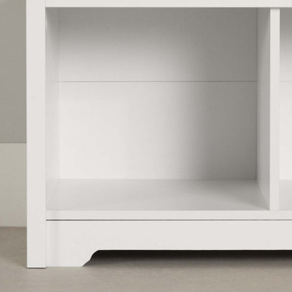 Banc de rangement Vito Cubby - Blanc pur | Vito Banc Avec Rangement - Blanc Solide
