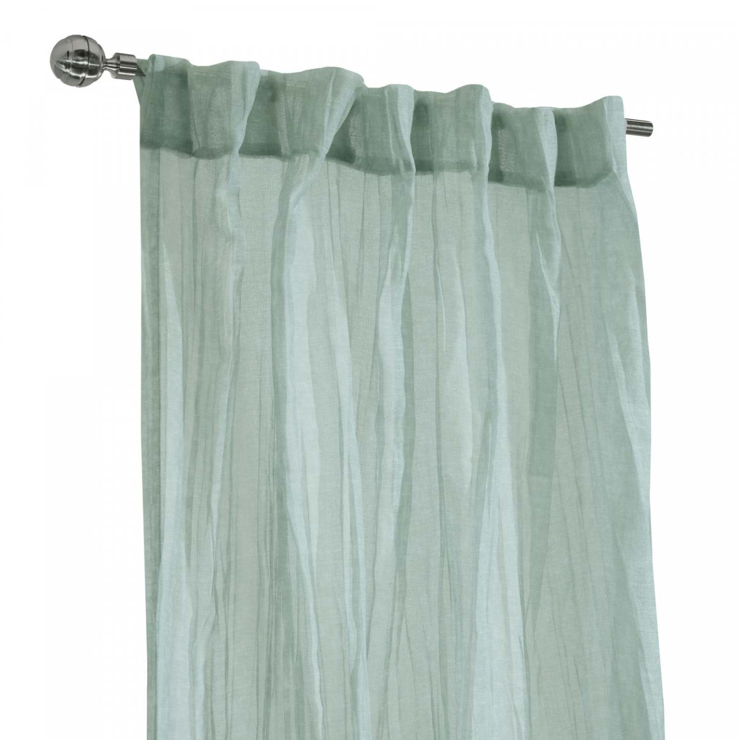 Habitat Paloma White Sheer Dual Header Curtain Panel - 52 x 95|Panneau de rideau transparent Paloma blanc à double têtes d'Habitat - 52 x 95
