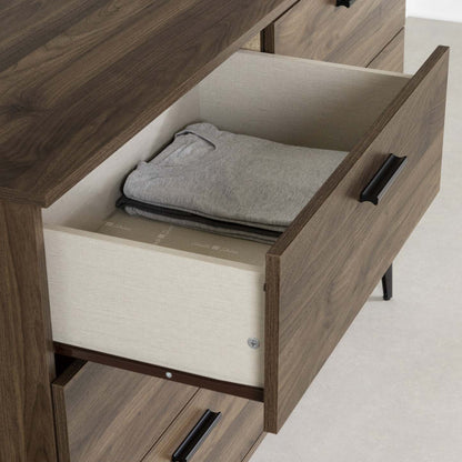 Commode 6 tiroirs Musano - Noyer naturel|Commode Musano à 6 tiroirs - noyer naturel