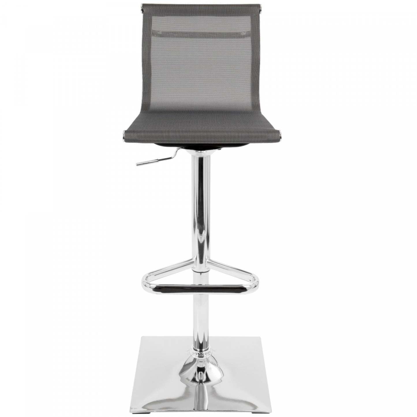 Tabouret de bar pivotant réglable contemporain Mirage en tissu - argenté