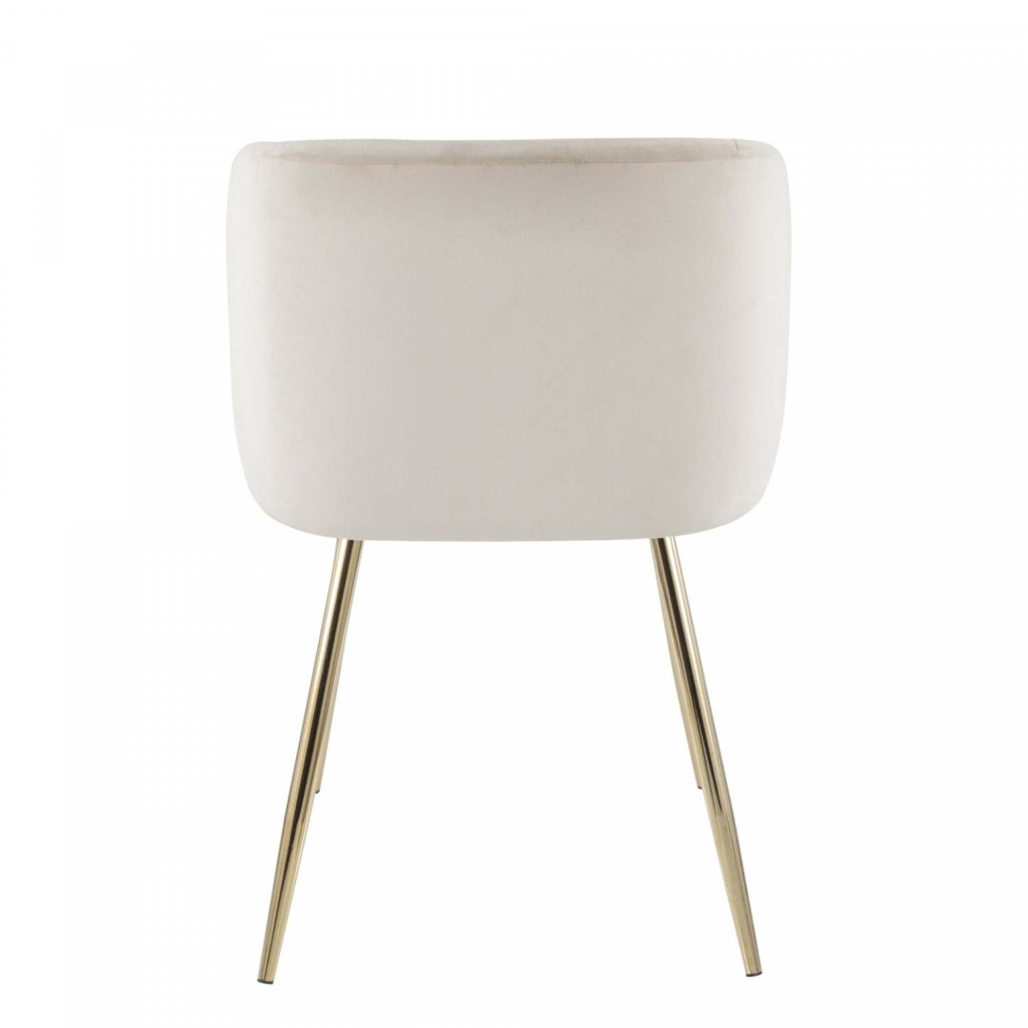 LumiSource Fran Cream Velvet Contemporary Dining Chair - Set of 2|Chaise de salle à manger contemporaine Fran en velours crème - ensemble de 2