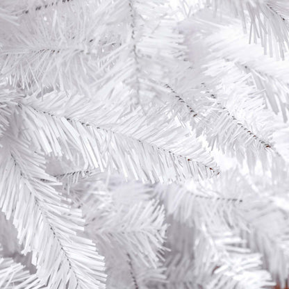 Homcom Arbre de Noël artificiel en forme de crayon de 7 pieds de haut avec base en acier, blanc|Homcom Arbre de Noël artificiel de 7 pi de haut avec base en acier, blanc