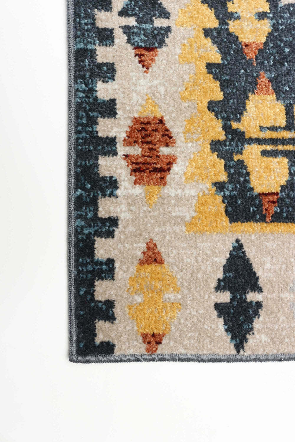 Tapis mosaïque taupe/cuivre lavable en machine - 2'6 x 8'0|Carpette Mosaic taupe et cuivre lavable à la machine - 2 pi 6 po x 8 pi 0 po|D86FEOKD