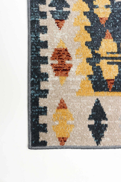 Tapis mosaïque taupe/cuivre lavable en machine - 2'6 x 8'0|Carpette Mosaic taupe et cuivre lavable à la machine - 2 pi 6 po x 8 pi 0 po|D86FEOKD