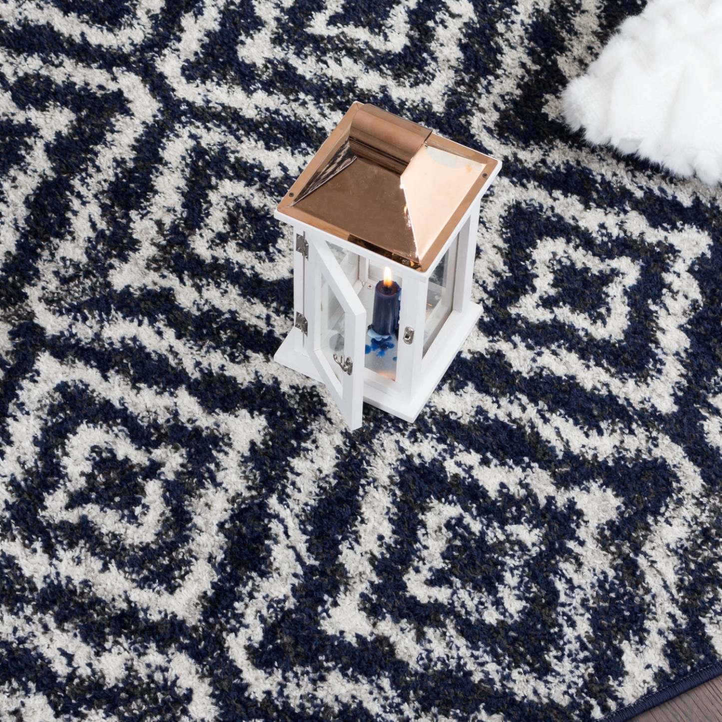 Lav Mosaïque bleu marine 5 x 8 | Carpette Lav Mosaic bleu marine 5 x 8 | D80GJ2V7