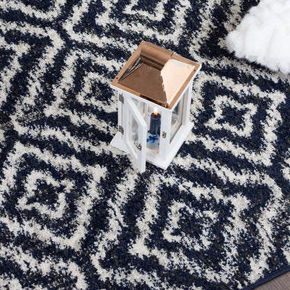 Lav Mosaïque bleu marine 5 x 8 | Carpette Lav Mosaic bleu marine 5 x 8 | D80GJ2V7