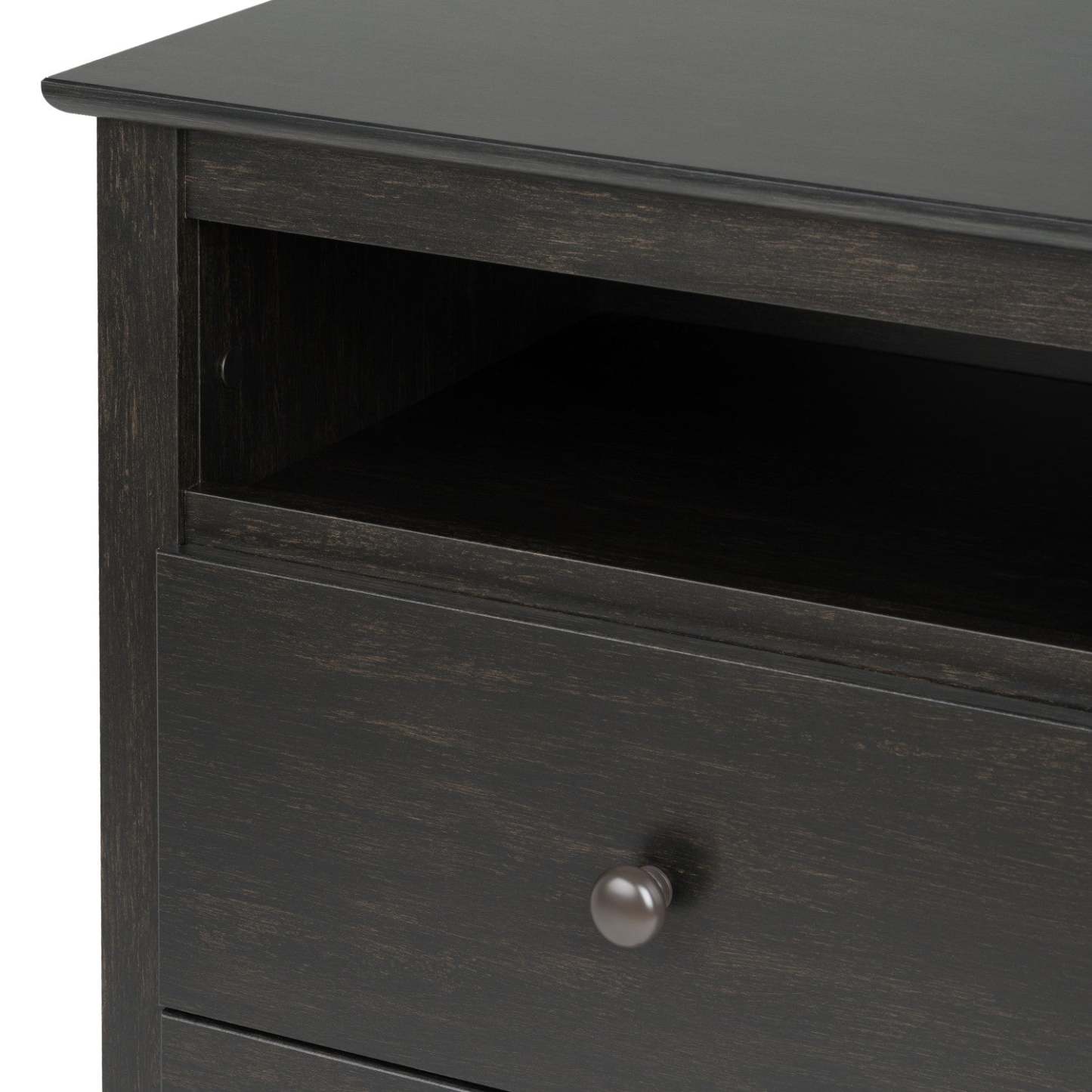 Jade 2-Drawer Nightstand - Washed Black|Table de nuit Jade à 2 tiroirs - noir délavé