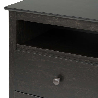 Jade 2-Drawer Nightstand - Washed Black|Table de nuit Jade à 2 tiroirs - noir délavé