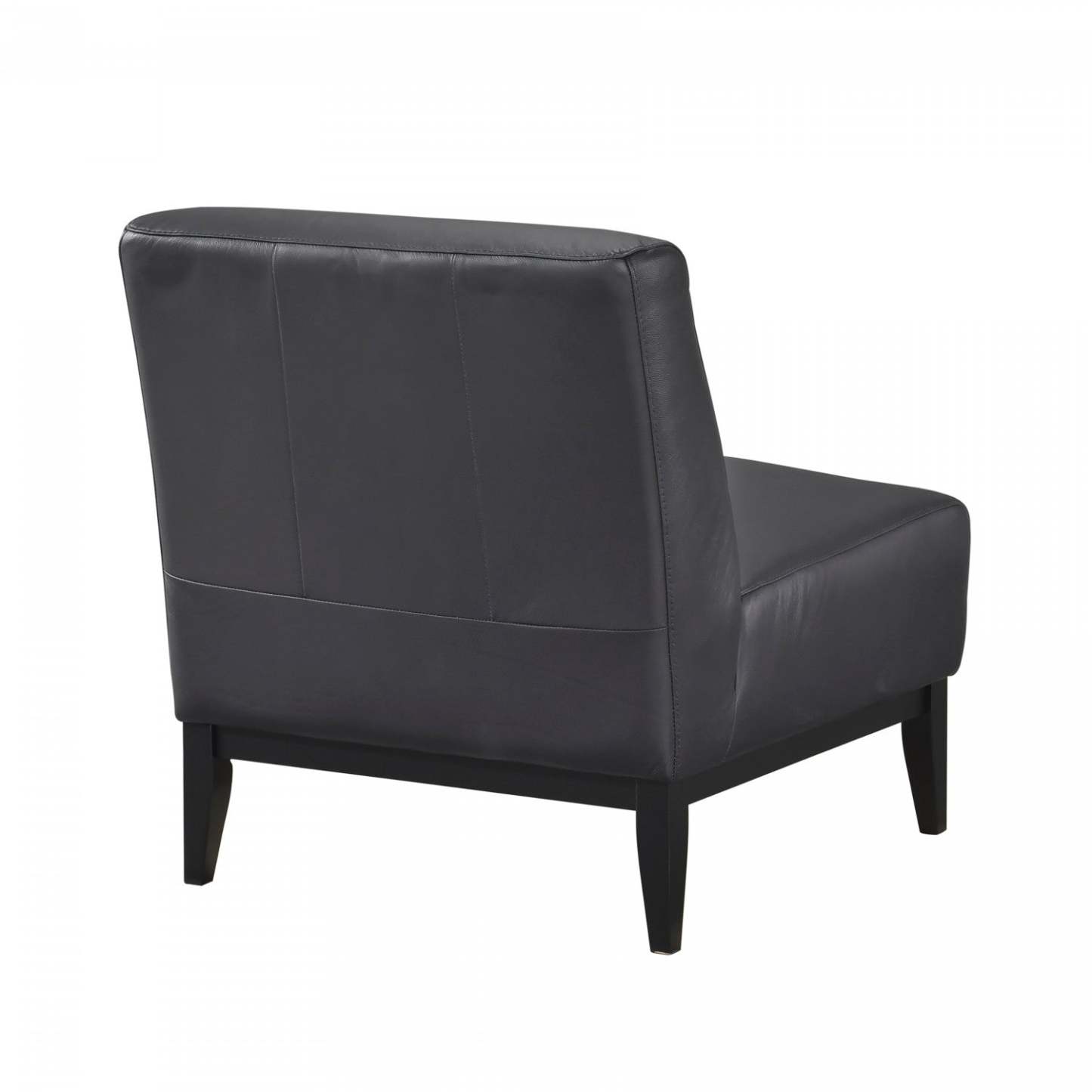 Chaise d'appoint Murdock en cuir noir | Fauteuil D'appoint Murdock En Cuir Noir