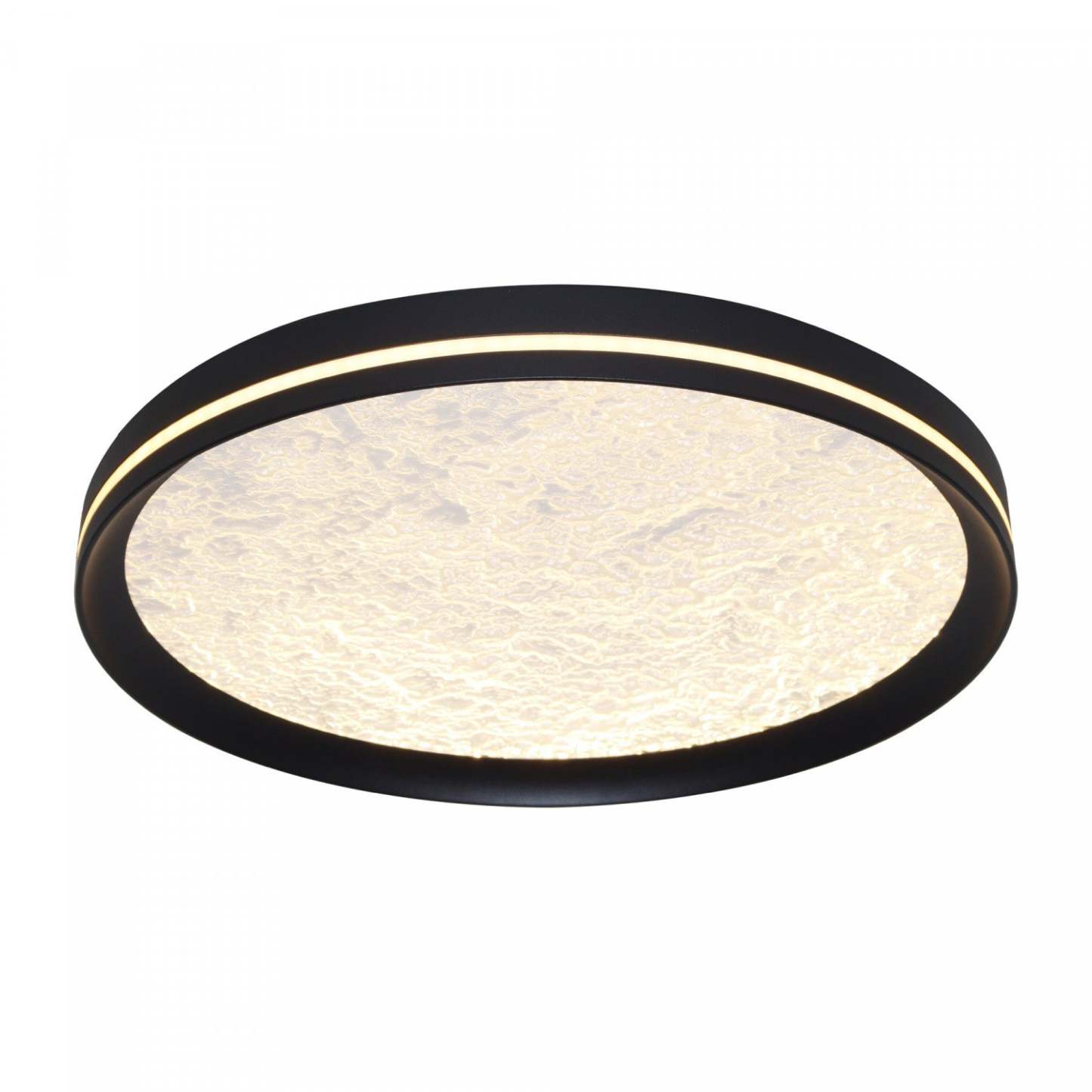 Luna Integrated Led Flush Mount 20, Black Lamp | Plafonnier Semi-encastre A Del Integrees Luna De 20 po, Noir