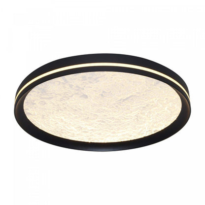 Luna Integrated Led Flush Mount 20, Black Lamp | Plafonnier Semi-encastre A Del Integrees Luna De 20 po, Noir