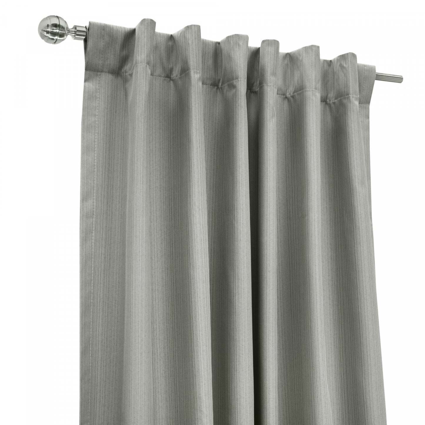 Thermaplus Brooklyn Grey Blackout Dual Header Curtain Panel - 52 x 84|Panneau de rideau occultant Brooklyn gris à double tête de Thermaplus - 52 x 84