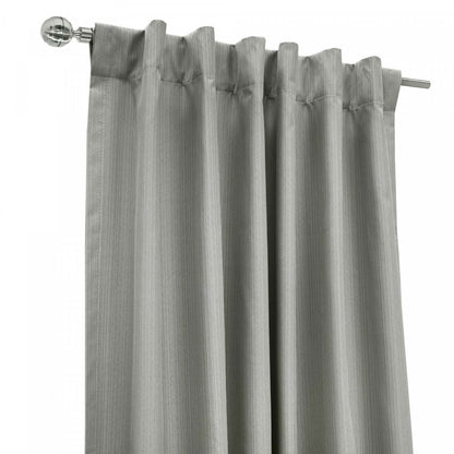 Thermaplus Brooklyn Grey Blackout Dual Header Curtain Panel - 52 x 63|Panneau de rideau coupe-lumière Brooklyn gris à double têtes de Thermaplus - 52 x 63