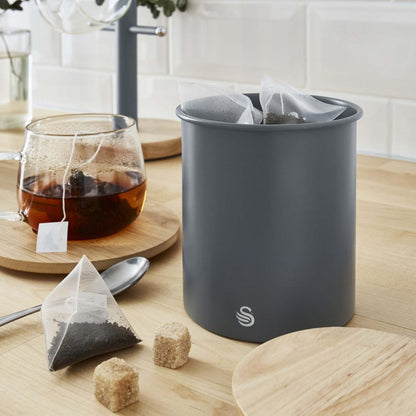 Salton Swan Nordic Grey Canisters - Set of 3|Boîtes grises Swan de style nordique - ensemble de 3