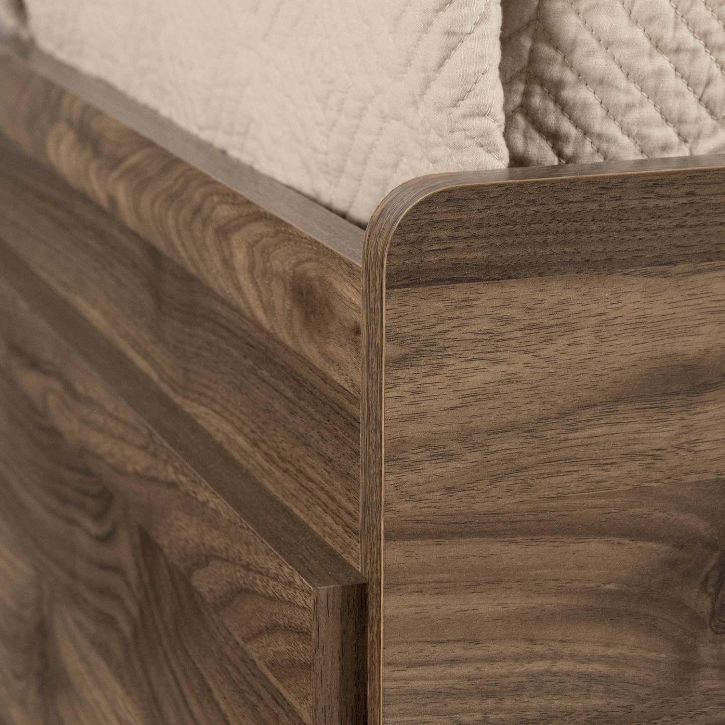 Lit Matelot 3 Tiroirs Yodi - Noyer Naturel|Lit matelot simple Yodi à 3 tiroirs - noyer naturel