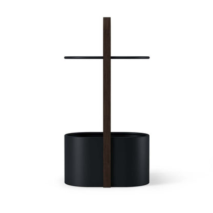 Umbra Modern Steel Bellwood Storage End Table - Black and Walnut|Table de bout moderne Bellwood en acier d'Umbra avec rangement - noire et noyer