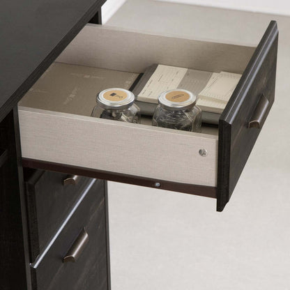 Bureau Versa avec huche - Noir frotté | Bureau Versa avec crédence - noir antique | D83GZ9LB