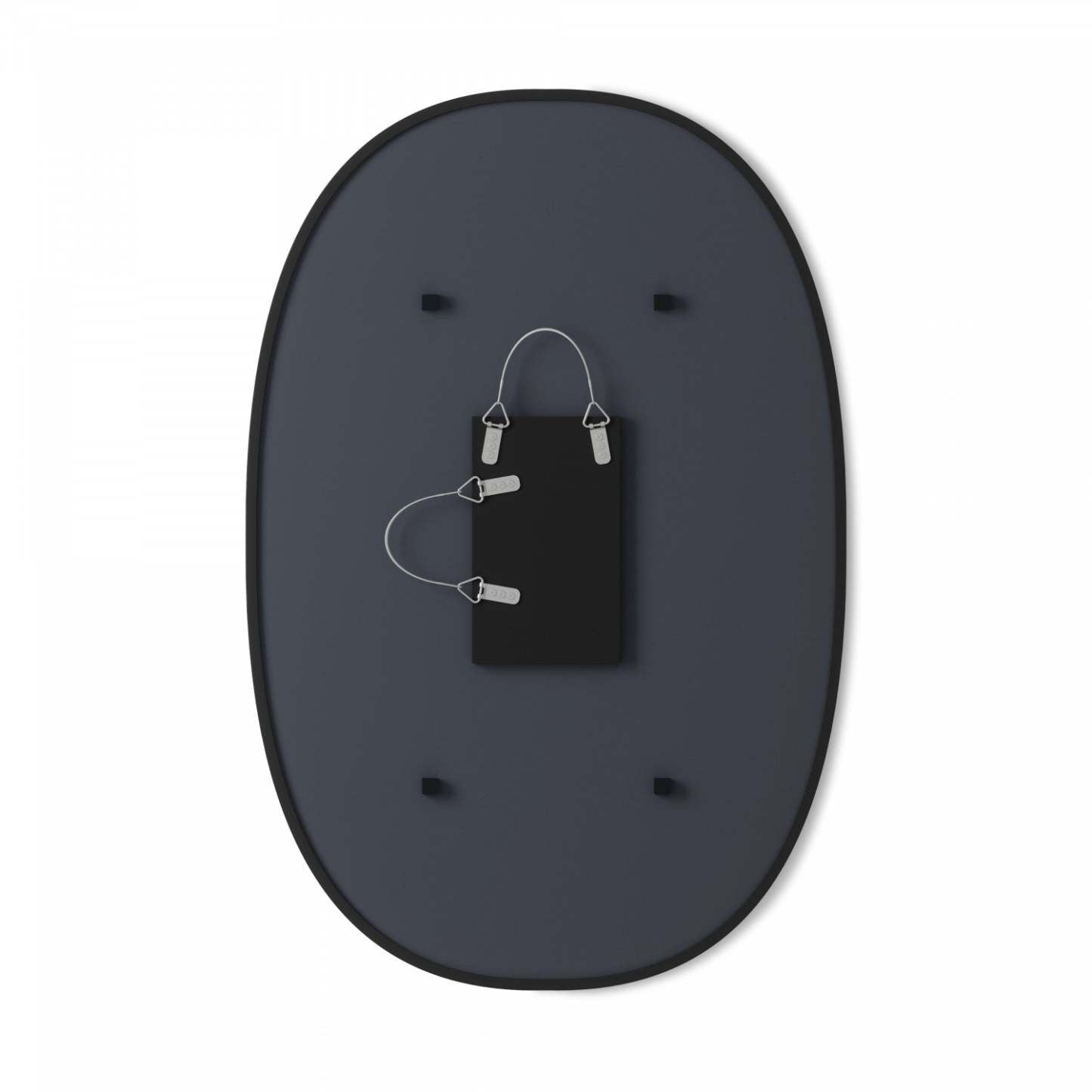 Miroir mural ovale Hub de Umbra de 24 po x 36 po - noir