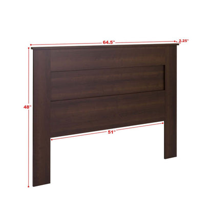 Queen Flat Panel Headboard - Espresso|Tête de lit à panneau plat pour grand lit - espresso