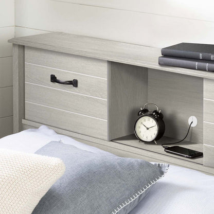 Tête de lit bibliothèque Ulysses - Winter Oak|Tête de lit bibliothèque Ulysses - chêne hivernal|D83GMRZU