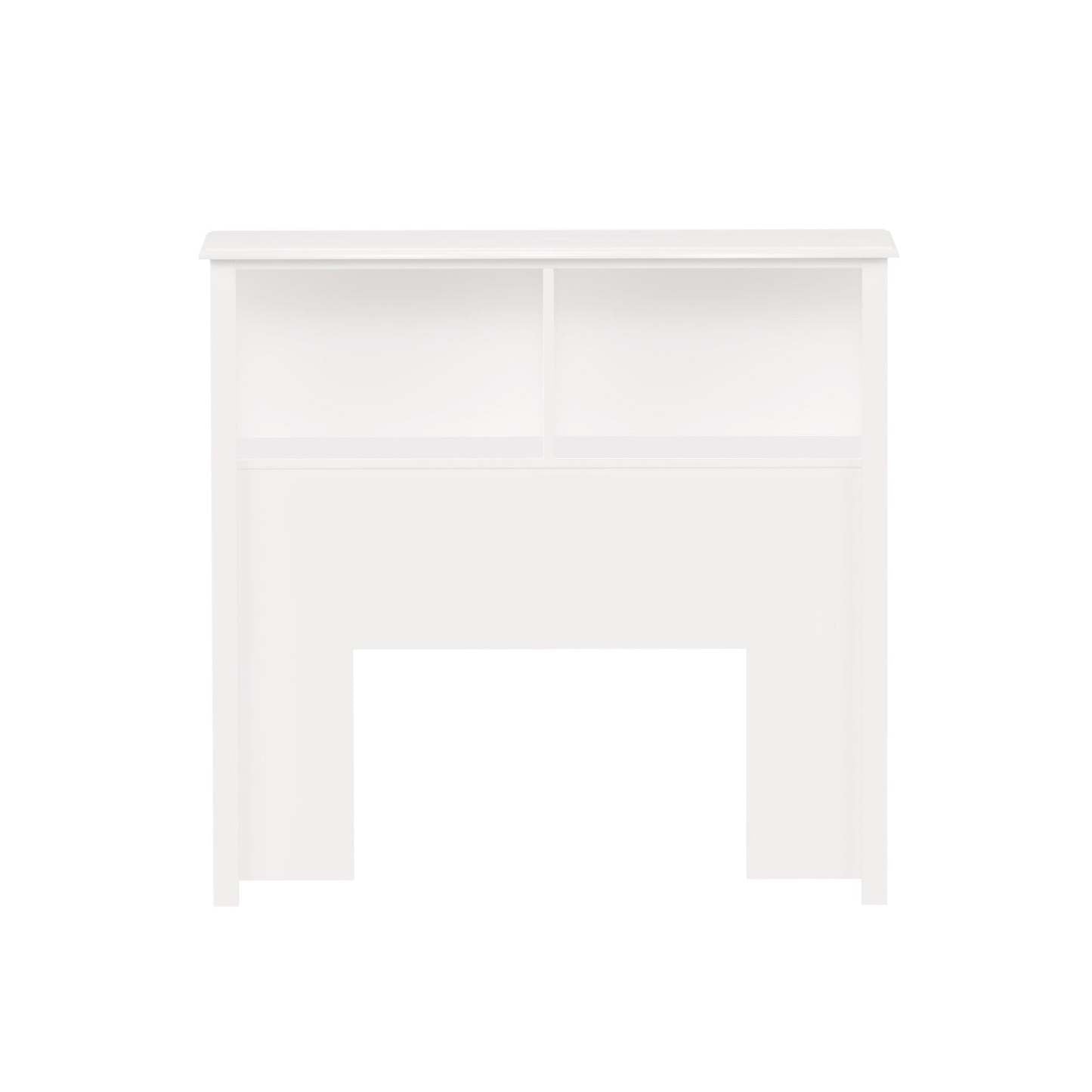 Tête de lit bibliothèque simple - Blanc|Tête de lit bibliothèque pour lit simple - blanche