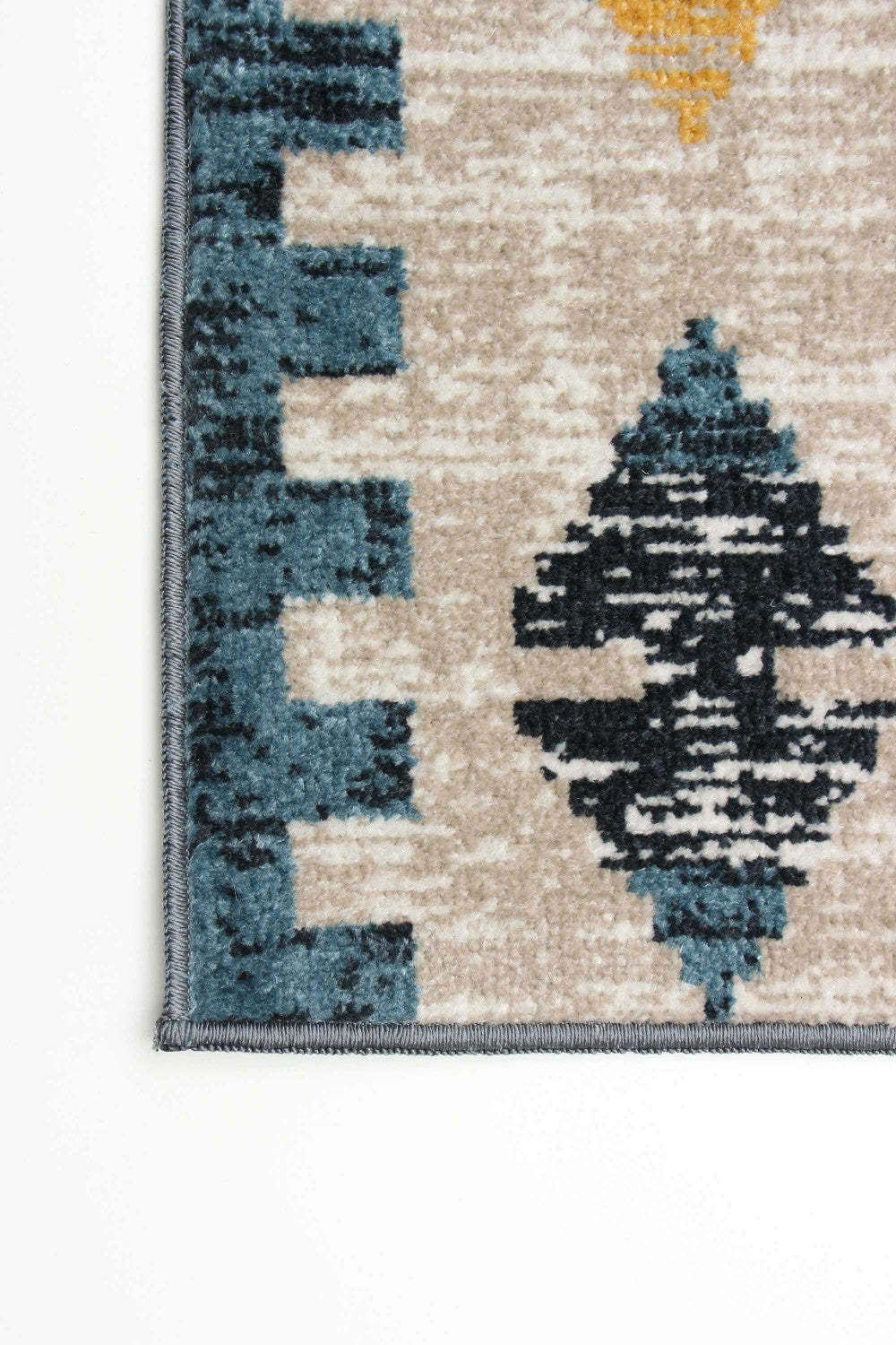 Mosaic Taupe/Blue Machine Washable Area Rug - 5'0 x 7'0|Carpette Mosaic taupe et bleue lavable à la machine - 5'0 x 7'0|D86F5B5Y