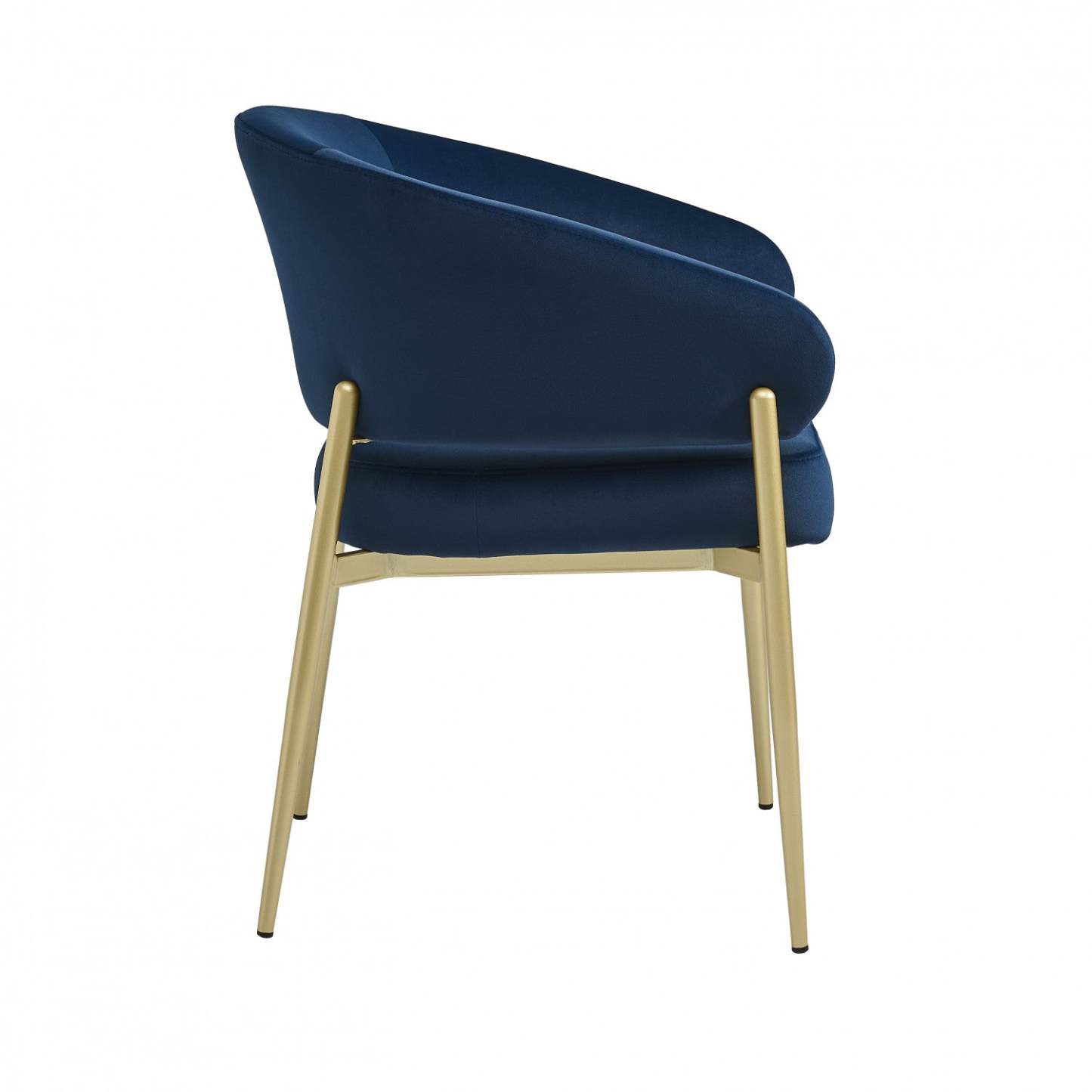 Jessie Chaises De Salle À Manger Modernes, Lot De 2, Chaises Latérales Tapissées En Tissu Avec Structure Métallique, Bleu