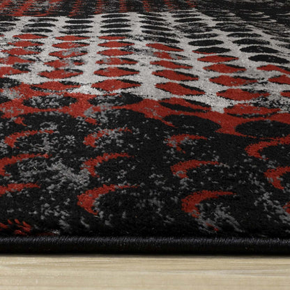 Carpette moelleuse Perry à motif de caisse industrielle - 5 pi 3 po x 7 pi 7 po