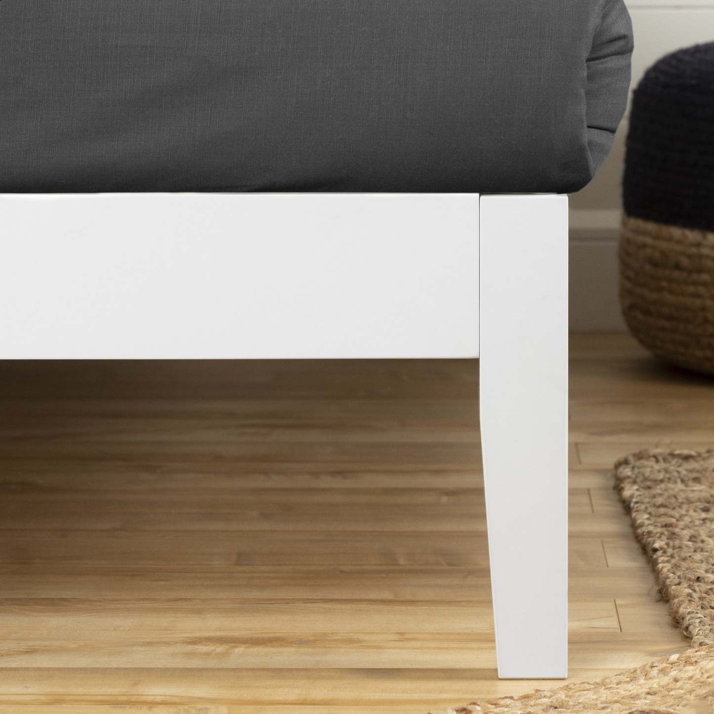 Plateforme Vito en bois massif - Lit Blanc | Vito Base De Lit En Bois - Blanc