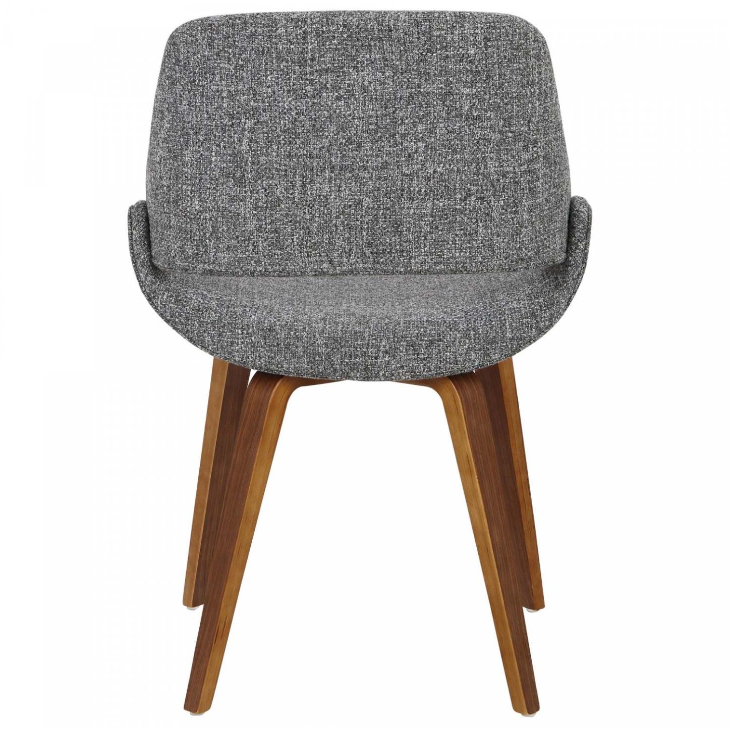 LumiSource Fabrico Grey Fabric Mid-Century Modern Dining Accent Chair - Set of 2|Chaise d’appoint de salle à manger moderne du milieu du 20e siècle Fabrico en tissu gris - ensemble de 2
