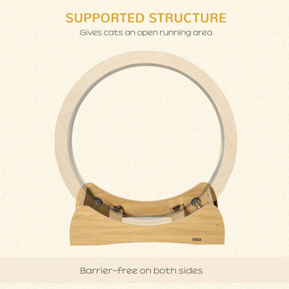 Pawhut Roue De Course Pour Chat, Tapis Roulant D'exercice Pour Chat Avec Frein, Tapis De Course En M