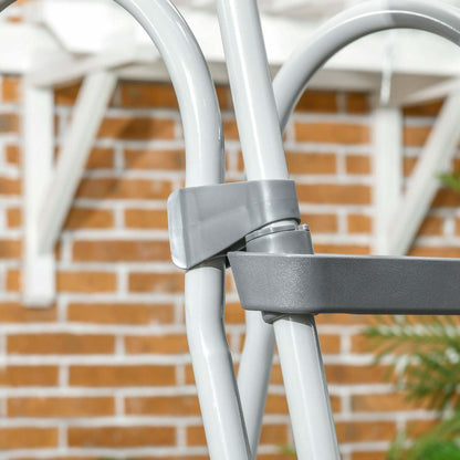 Outsunny 70 Echelle De Piscine Hors Sol, Escaliers De Piscine, Gris