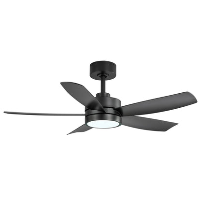Ventilateur de plafond Breezary 65/52/42 à 5 pales avec éclairage LED, télécommande incluse.