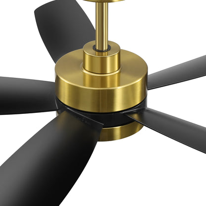 Ventilateur de plafond Breezary 65/52/42 à 5 pales avec éclairage LED, télécommande incluse.