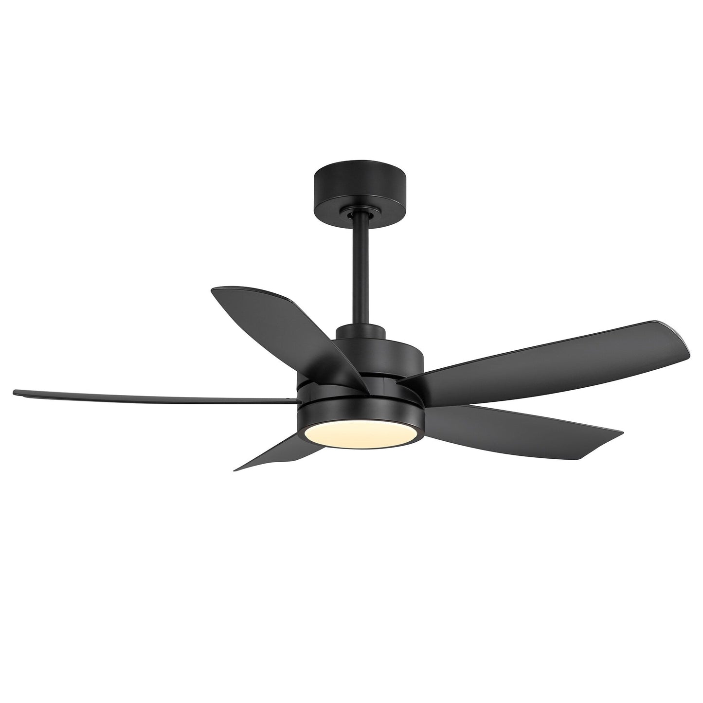 Ventilateur de plafond Breezary 65/52/42 à 5 pales avec éclairage LED, télécommande incluse.