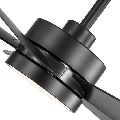 Ventilateur de plafond Breezary 65/52/42 à 5 pales avec éclairage LED, télécommande incluse.