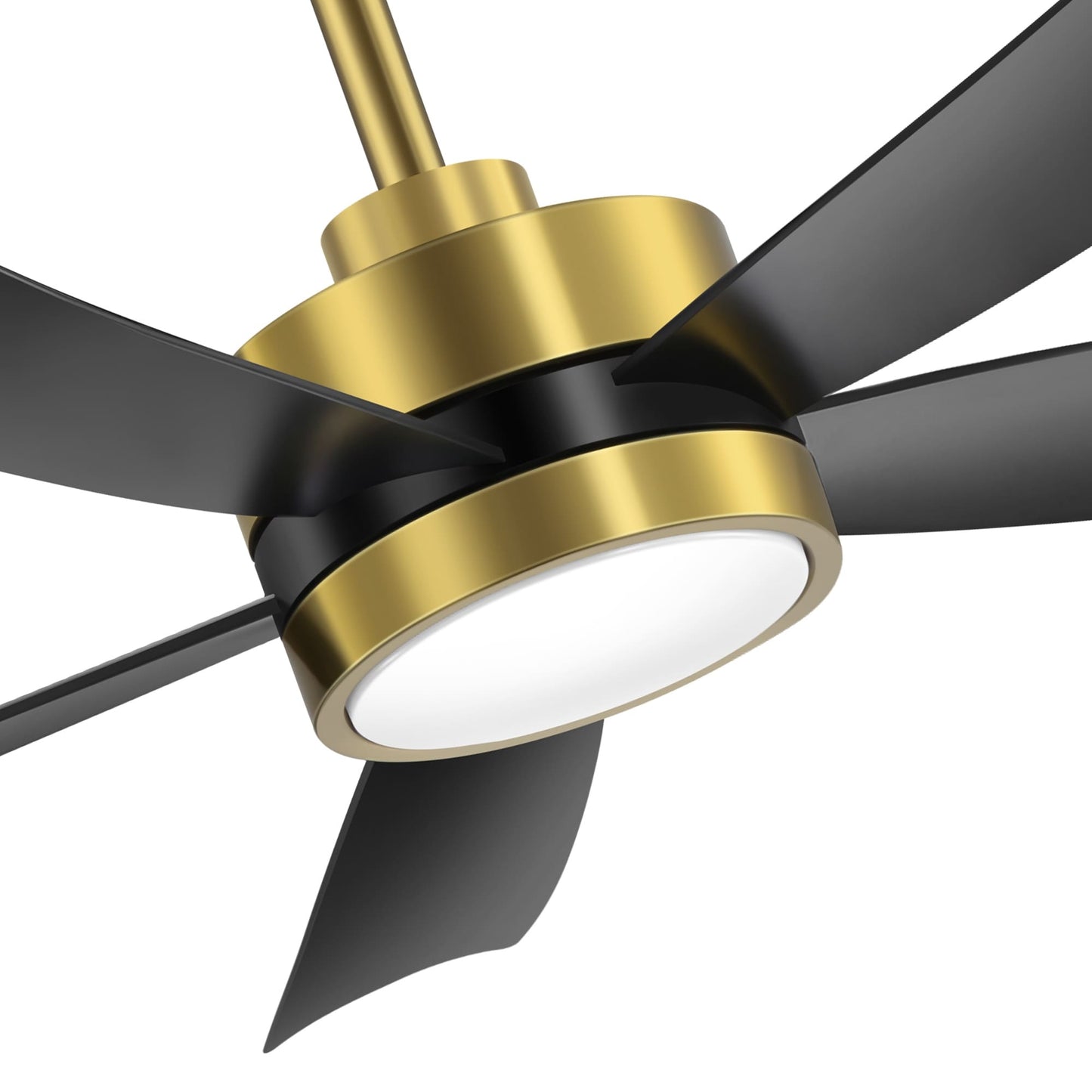 Ventilateur de plafond Breezary 65/52/42 à 5 pales avec éclairage LED, télécommande incluse.