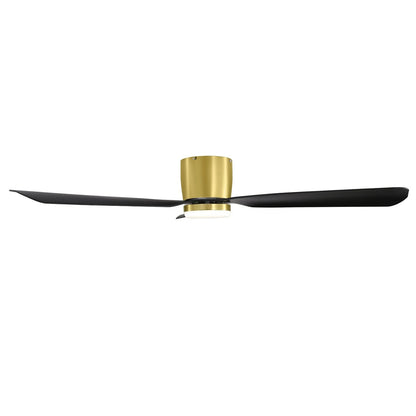 Ventilateur de plafond encastré noir/blanc de 52 pouces avec télécommande et éclairage LED (3 pales)