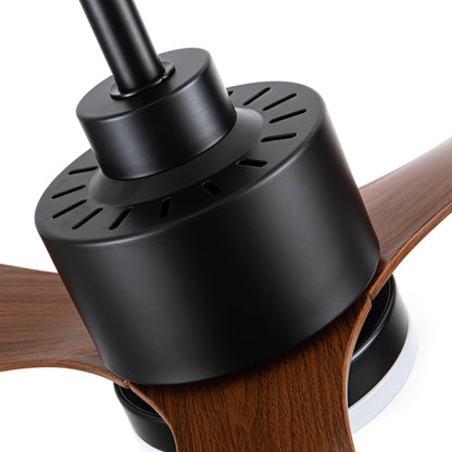 Ventilateur de plafond LED 52 pouces avec télécommande et éclairage (3 pales)