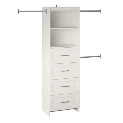 Ameriwood Home Nevaeh Ridge 4-Drawer Closet Storage - White|Rangement de garde-robe Nevaeh Ridge Ameriwood Home à 4 tiroirs - blanc