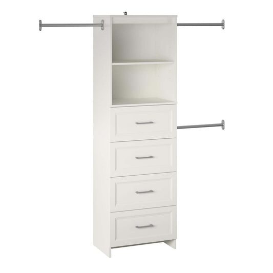 Ameriwood Home Nevaeh Ridge 4-Drawer Closet Storage - White|Rangement de garde-robe Nevaeh Ridge Ameriwood Home à 4 tiroirs - blanc